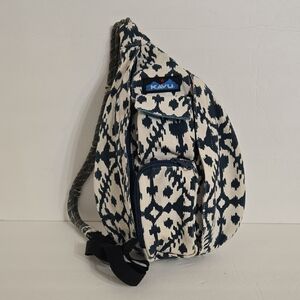 KAVU Sling Bag - Navy and Cream